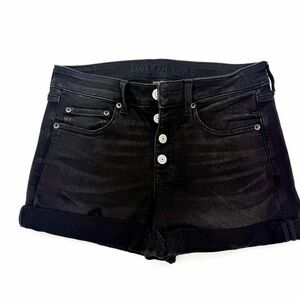 American Eagle Outfitters Women's High Waist Black Shorts